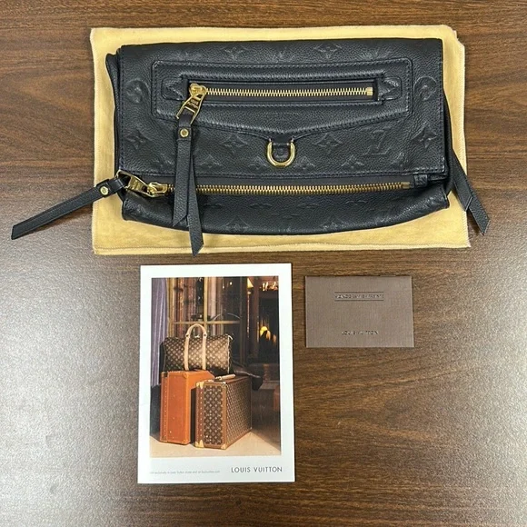 Louis Vuitton Bleu Infini Monogram Empreinte Leather Petillante Clutch - Picture 4 of 15